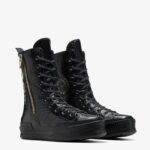 Converse Chuck 70 Plus XHi Unisex Siyah Deri Platform Sneaker