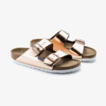 Birkenstock Arizona Sfb Nl Metallic Kadın Kahverengi Terlik