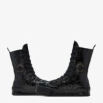 Converse Chuck 70 Plus XHi Unisex Siyah Deri Platform Sneaker