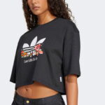 adidas Love Lift Us Up Kadın Siyah Crop T-Shirt
