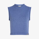 Calvin Klein Linen Blend Loose Sweater Top Kadın Mavi Triko