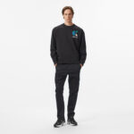 Calvin Klein Terry Bauhaus Logo Erkek Siyah Sweatshirt