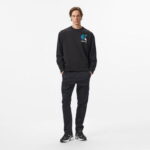 Calvin Klein Terry Bauhaus Logo Erkek Siyah Sweatshirt