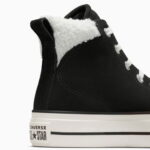 Converse Chuck Taylor All Star Puff Lift Kadın Siyah Süet Sneaker
