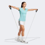 شورت تمرینی سفید زنانه آدیداس 3 نواری بلند