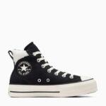 Converse Chuck Taylor All Star Puff Lift Kadın Siyah Süet Sneaker