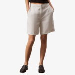 Calvin Klein Tencel Linen Kadın Bej Şort