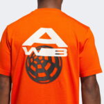 adidas Basketbol Baskılı Erkek Turuncu T-Shirt