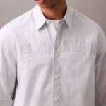 Calvin Klein Oxford Logo Erkek Beyaz Gömlek