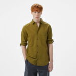 پیراهن سبز مردانه پنبه ای معمولی کالوین کلین