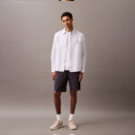 Calvin Klein Oxford Logo Erkek Beyaz Gömlek