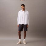 Calvin Klein Oxford Logo Erkek Beyaz Gömlek