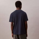 Calvin Klein Supima Chest Crewneck Erkek Mavi T-Shirt