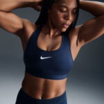 Nike Swoosh Medium Support Kadın Lacivert Bra