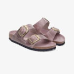 Birkenstock Arizona Big Buckle Leoi Kadın Mor Terlik