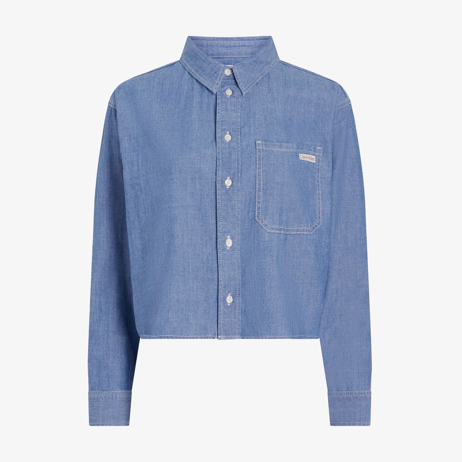 37352B2D-E8Aa-4737-9573-A8566187F05A_Size2000X2000_Cropcenter Calvin Klein Cropped Dad Denim Kadın Lacivert Gömlek