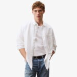 Calvin Klein Cotton Regular Erkek Beyaz Gömlek