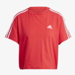 adidas Essentials 3 Stripes Kadın Kırmızı Günlük T-Shirt