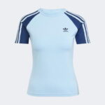 adidas Adicolor 3 Stripe Raglan Kadın Mavi T-Shirt