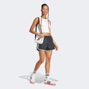 تی شرت بدون آستین سفید زنانه آدیداس Essentials Rib