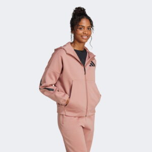 adidas Z.N.E. Full-Zip Kapüşonlu Kadın Pembe Eşofman Üstü