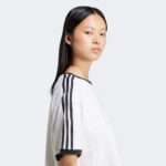adidas Adicolor 3 Stripe Loose Kadın Beyaz T-Shirt