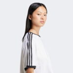 adidas Adicolor 3 Stripe Loose Kadın Beyaz T-Shirt