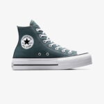 کفش کتانی پلت فرم سبز زنانه Converse چاک تیلور All Star Lift - تصویر 18