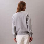Calvin Klein Monologo French Terry Kadın Gri Sweatshirt