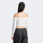 adidas Adicolor Offshoulder Kadın Beyaz T-Shirt