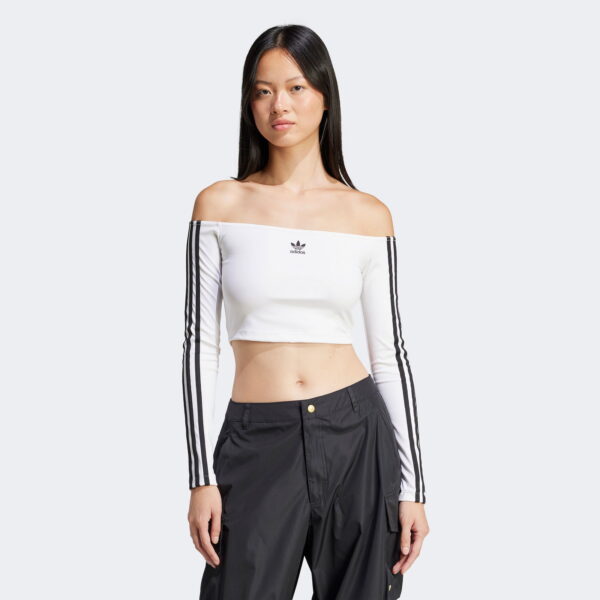 Adidas Adicolor Offshoulder Kadın Beyaz T-Shirt