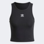adidas Essentials Ribbed Kadın Siyah Kolsuz T-Shirt