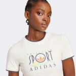 adidas Sportswear Kadın Beyaz Crop T-Shirt