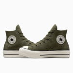 Converse Chuck Taylor All Star Lift Kadın Yeşil Süet Platform Sneaker