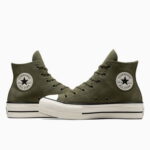 Converse Chuck Taylor All Star Lift Kadın Yeşil Süet Platform Sneaker