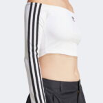 adidas Adicolor Offshoulder Kadın Beyaz T-Shirt