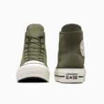 Converse Chuck Taylor All Star Lift Kadın Yeşil Süet Platform Sneaker