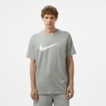 Nike Sportswear Icon Swoosh Erkek Gri T-Shirt