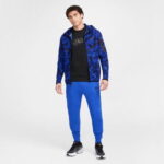 Nike Tech Windrunner Erkek Mavi Kapüşonlu Sweatshirt