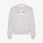Calvin Klein Monologo French Terry Kadın Gri Sweatshirt