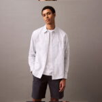 Calvin Klein Oxford Logo Erkek Beyaz Gömlek