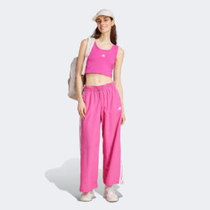 adidas Essentials 3 Stripes Lifestyle Woven Paraşüt Kadın Pembe Eşofman Altı