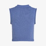 Calvin Klein Linen Blend Loose Sweater Top Kadın Mavi Triko