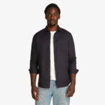 Calvin Klein Cotton Regular Erkek Siyah Gömlek