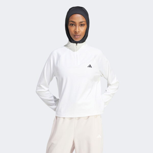 تاپ تمرینی سفید زنانه آدیداس Train Essentials Minimal Branding