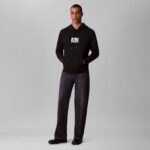 Calvin Klein Terry Box Graphic Erkek Siyah Sweatshirt