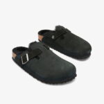 Birkenstock Boston Teddy Vl Gepragt Erkek Siyah Terlik