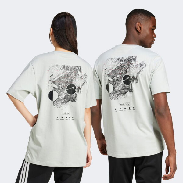 Adidas City Escape Logo Graphic Erkek Gri T-Shirt