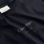 Calvin Klein Raised Editorial Logo Erkek Siyah T-Shirt