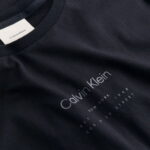 Calvin Klein Raised Editorial Logo Erkek Siyah T-Shirt